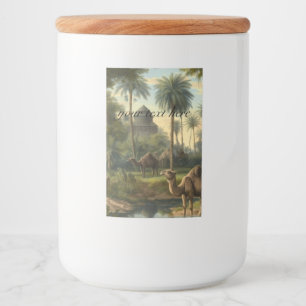 Botanical: dromedaries in the jungle customisable food label