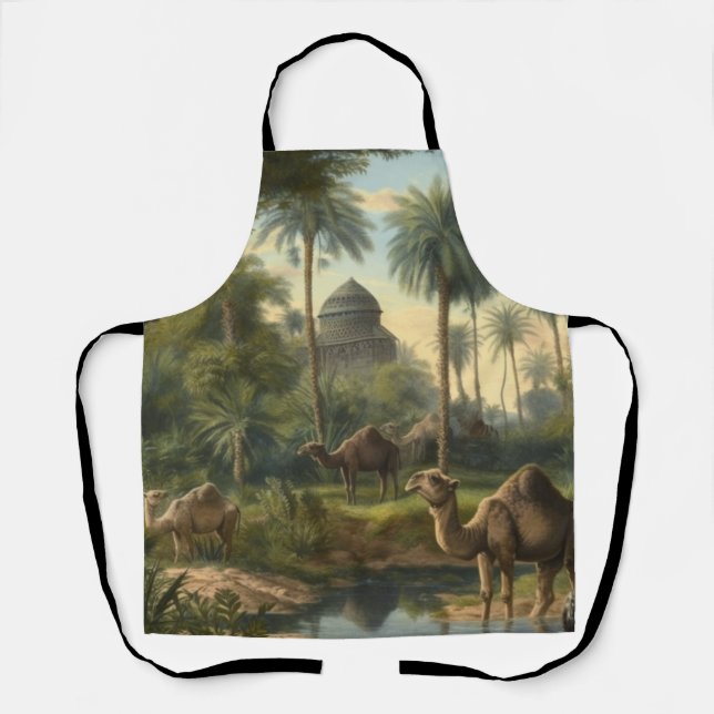 Botanical: dromedaries in the jungle near a river apron (Front)