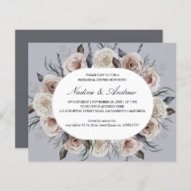 Botanical Dusty Rose Grey Wedding rehearsal dinner