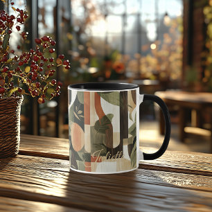Botanical Earthy - Personalised Abstract Nature Mug