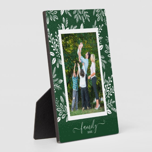 Botanical Easel Back Frameless Photo Holder Plaque (Side)
