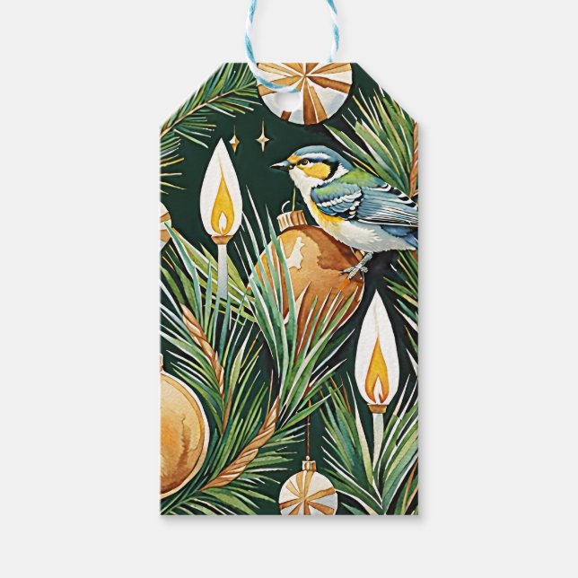 Botanical Elegance Christmas Gift Tag (Front)