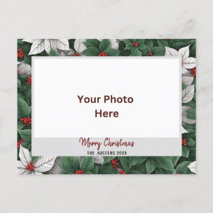 Botanical Elegance: Enchanted Winter Gardens Holiday Postcard