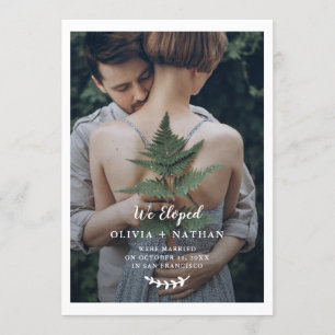 Botanical Elegance   Photo Wedding Announcement