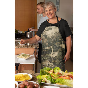 Botanical Elegance – Swan in the Forest Apron