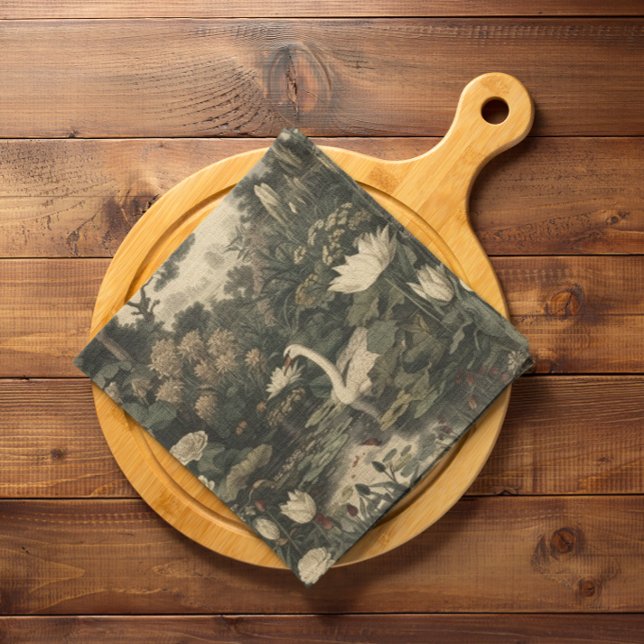 Botanical Elegance - Swan in the forest Napkin (Creator Uploaded)