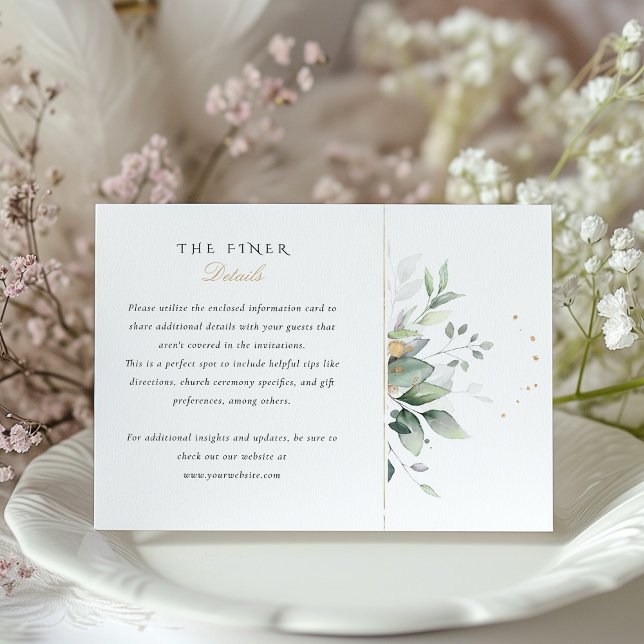 Botanical Elegance Wedding Information Card (Creator Uploaded)