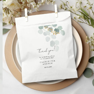 Botanical, elegant, handwriting favour bag