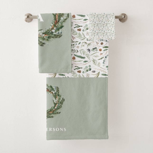  botanical elegant modern family gift decor bath towel set (Insitu)