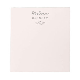 Botanical Elegant Modern Minimalist Pink  Notepad