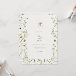 Botanical Elegant Wedding Invitation – Floral Desi