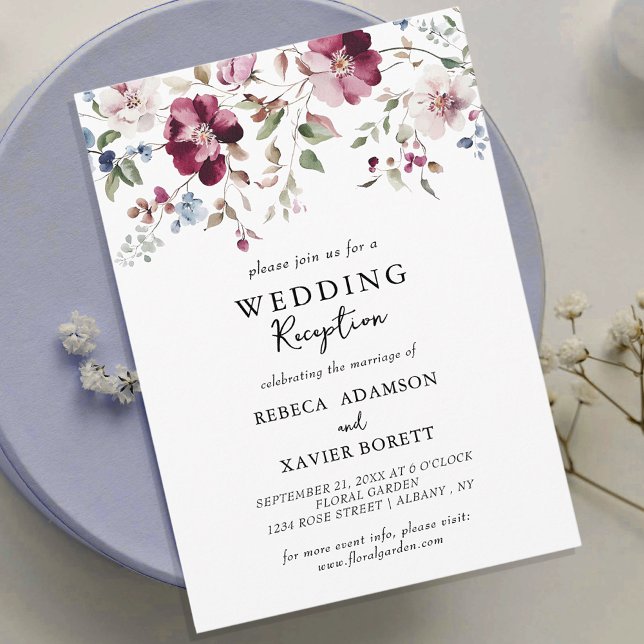 Botanical Elegant Wedding Reception Invitation (Creator Uploaded)