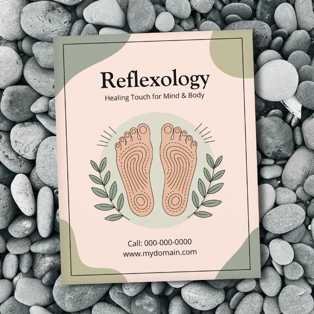 Botanical Elements & Footprint - Reflexology Flyer (Botanical Elements & Footprint - Reflexology Flyer)