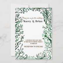 Botanical Elements Wedding Card