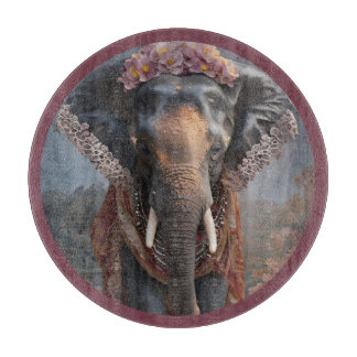 Botanical Elephant Cutting Board