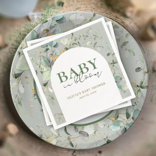 Botanical Eucalyptus Arch Baby Shower Napkin
