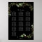 Botanical Eucalyptus Black Wedding Seating Chart