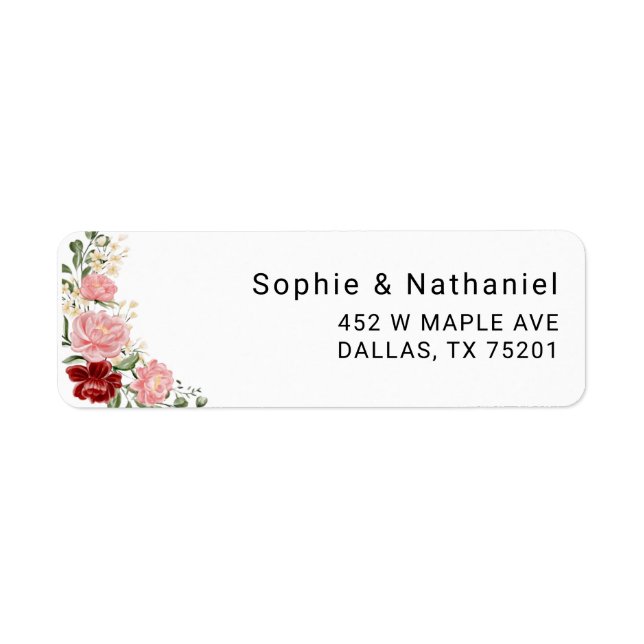 Botanical Eucalyptus Branch Return Address Label (Front)