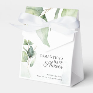 Botanical Eucalyptus Foliage Baby Shower Favour Box