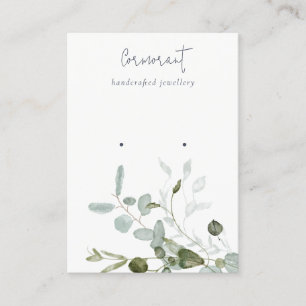 Botanical Eucalyptus Foliage Stud Earring Display Business Card