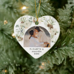 Botanical Eucalyptus Greenery 2023 Christmas Ceramic Ornament<br><div class="desc">Introducing our "Botanical Eucalyptus Greenery 2023 Christmas Ceramic Ornament" – a delightful addition to your modern Christmas decor. This ornament combines the natural beauty of a foliage wreath with a rustic minimalistic aesthetic, resulting in a unique piece of personalised holiday charm. The heart-shaped ornament is a perfect canvas for your...</div>