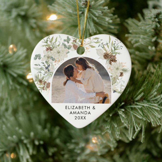 Botanical Eucalyptus Greenery 2023 Christmas Ceramic Ornament (Tree)