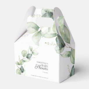 Botanical Eucalyptus Greenery Baby Shower Favour Box