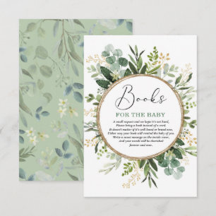 Botanical Eucalyptus Greenery Books for Baby Enclosure Card
