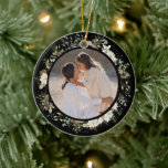 Botanical Eucalyptus Greenery Custom Christmas Ceramic Ornament<br><div class="desc">Create an enchanting and personalised holiday atmosphere with our "Botanical Eucalyptus Greenery Custom Christmas Ceramic Ornament." This ornament captures the essence of cottagecore with its intricate eucalyptus greenery and botanical watercolor wreath. The minimal foliage wreath adds a natural and earthy touch to your Christmas decor. With the option to include...</div>