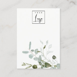 Botanical Eucalyptus Logo Blank Jewellery Display Business Card