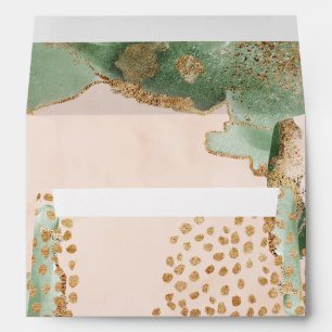 Botanical Eucalyptus Modern Abstract Watercolor Envelope