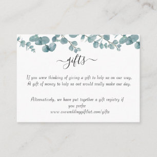 Botanical Eucalyptus Wedding RSVP Enclosure Card