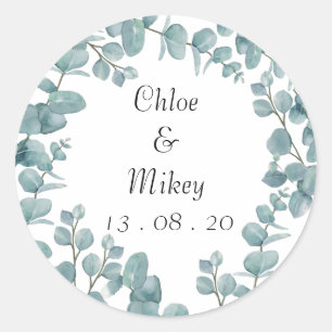 Botanical Eucalyptus Wedding Stickers