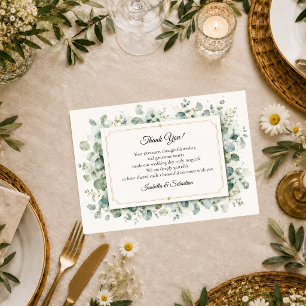 Botanical Eucalyptus Wedding Thank You Card