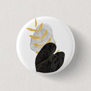 Botanical exotic jungle 3 cm round badge