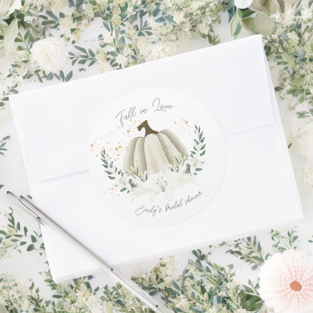Botanical Fall Bridal Shower Wedding Stickers (Creator Uploaded)
