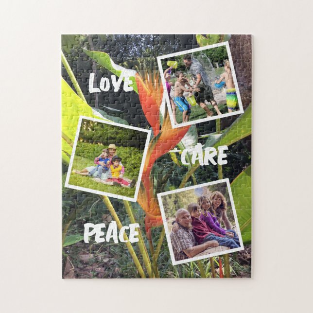 Botanical Family Photo Collage Jigsaw Puzzle (Vertical)