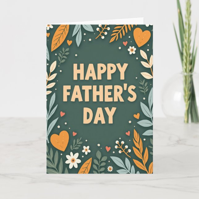 Botanical Fathers Day Frame Card (Front)