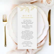 Botanical Faux Gold Elegant Wedding
