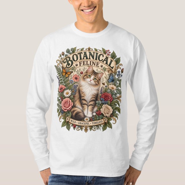 Botanical Feline T-Shirt | (Front)