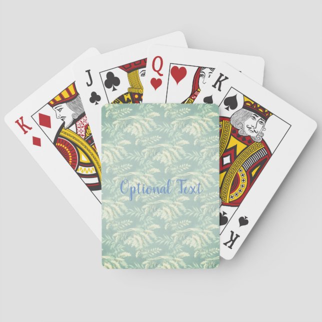 Botanical Fern Fronds Playing Cards (Back)