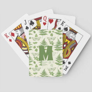 Botanical Fern Green Yellow Deck  Playing Cards