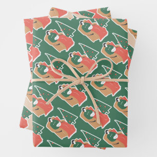 Botanical Festive Holiday and Birthday Custom Wrap Wrapping Paper Sheet