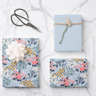 Botanical Festive Holiday and Birthday Custom Wrap Wrapping Paper Sheet