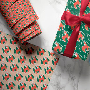 Botanical Festive Holiday and Birthday Custom Wrap Wrapping Paper Sheet
