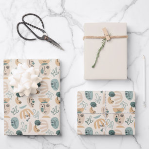 Botanical Festive Holiday and Birthday Custom Wrap Wrapping Paper Sheet