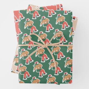 Botanical Festive Holiday and Birthday Custom Wrap Wrapping Paper Sheet