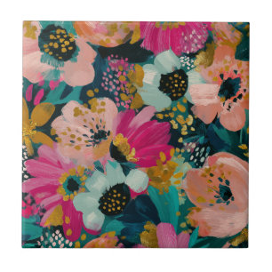 Botanical Floral  Ceramic Tile