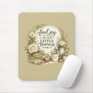 Botanical Floral Cottagecore Inspirational Design Mouse Pad