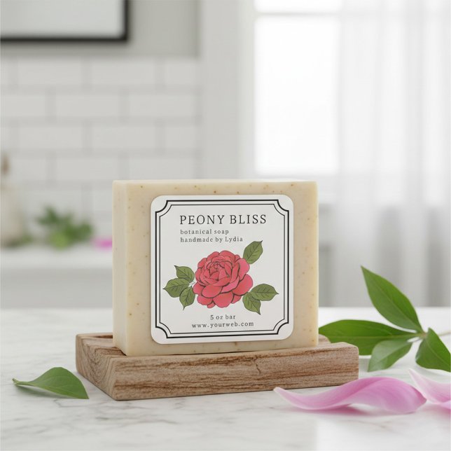 Botanical Floral Handmade Soap Sticker (Creator Uploaded)